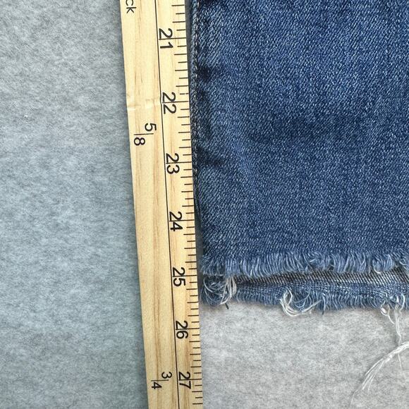 Kut From The Kloth Reese Ankle Straight Leg Jeans WMNS 8 Blue Distressed Raw Hem - Picture 9 of 10
